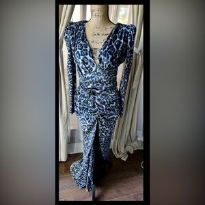 Alberto Audenino Pamela Long Velvet Slip Dress NWT